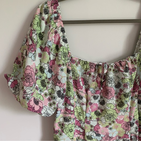 NWT BCBGeneration Smocked Floral Dress - Picture 3 of 8